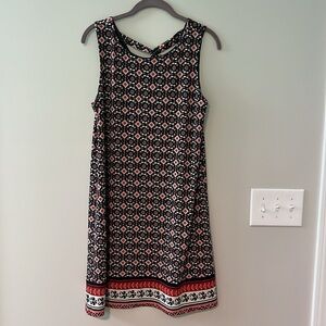 Magnolia Grace print Sleeveless Dress size M. Cut out back